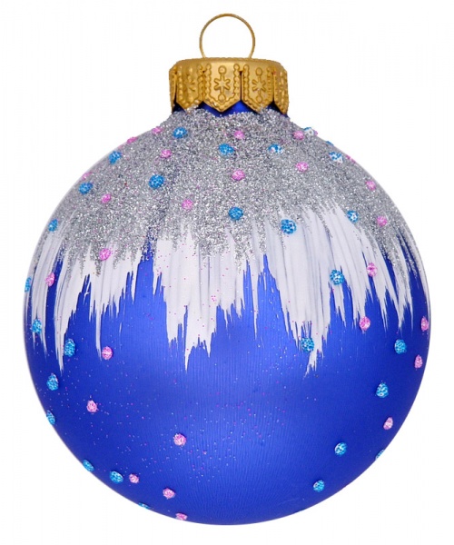 Набор елочных шаров с узорным рисунком 80 мм золото/красный/синий 80Dуз/3