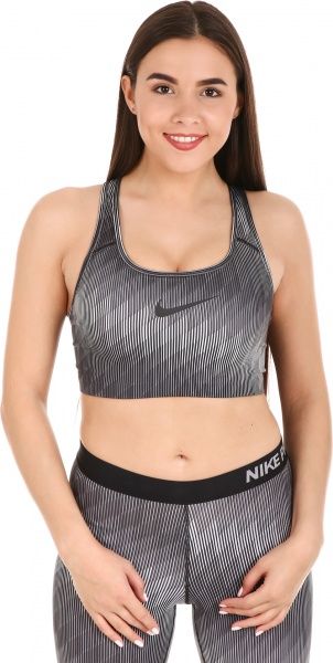 Бра Nike Pro Classic Swsh Stair Step 864968-012 S сірий