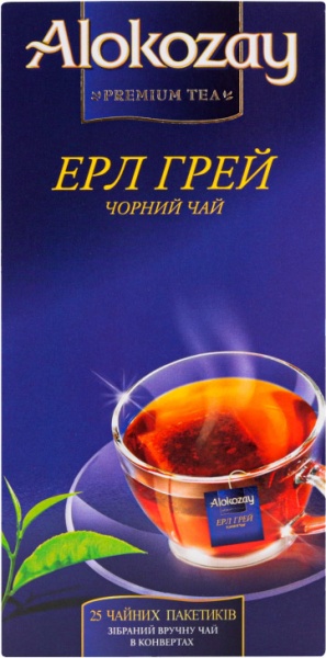 Чай черный Alokozay с бергамотом Эрл Грей 25 шт. 50 г 