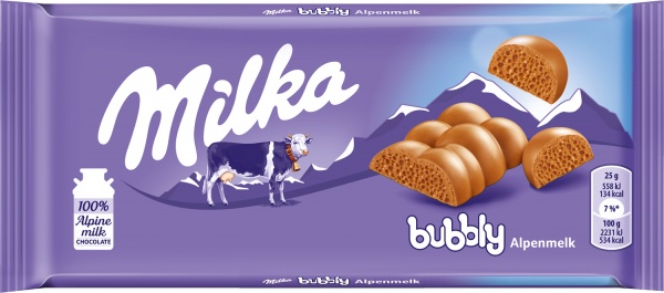 Молочний шоколад Milka пористий Milka м/у 100г