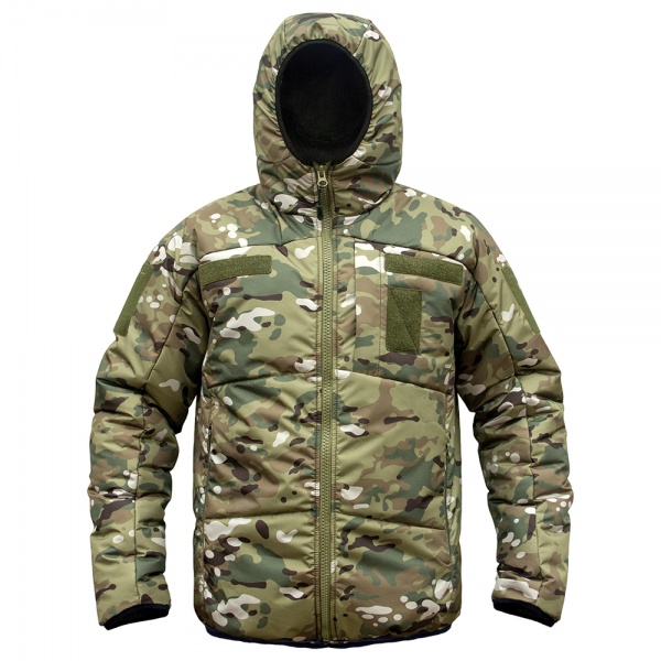 Куртка Expert ® тактическая зимняя с капюшоном на подкладке, р.L multicam