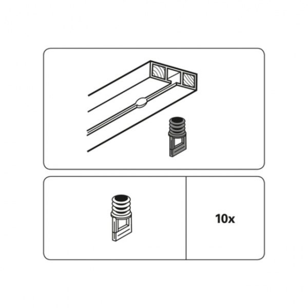Заглушка гвинтова Gardinia набірний білий 