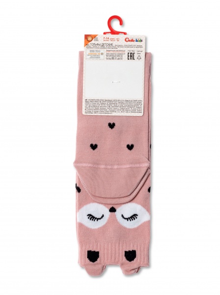 Гольфы детские для девочек Conte-Kids TIP-TOP (мордашки) 19С-141СП 054 р.20 пепельно-розовый 