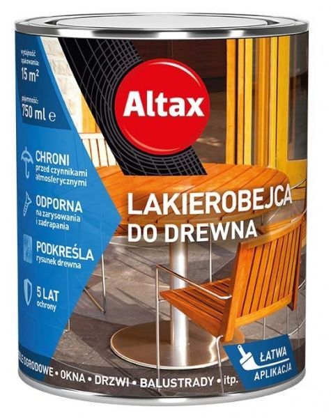 Лакобейц для древесины Altax каштан сатиновый глянец 0,75 л
