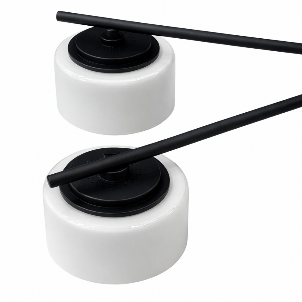 Люстра стельова LIGHT SET DUSHA MS228 8x12 Вт GX53 чорний/молочний