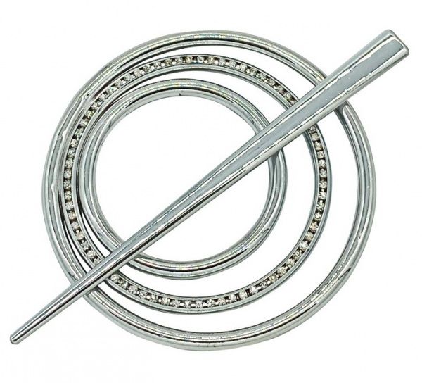 Заколка Коло 2 Еліт d90 мм срібло глянець В0024-2 MISLT