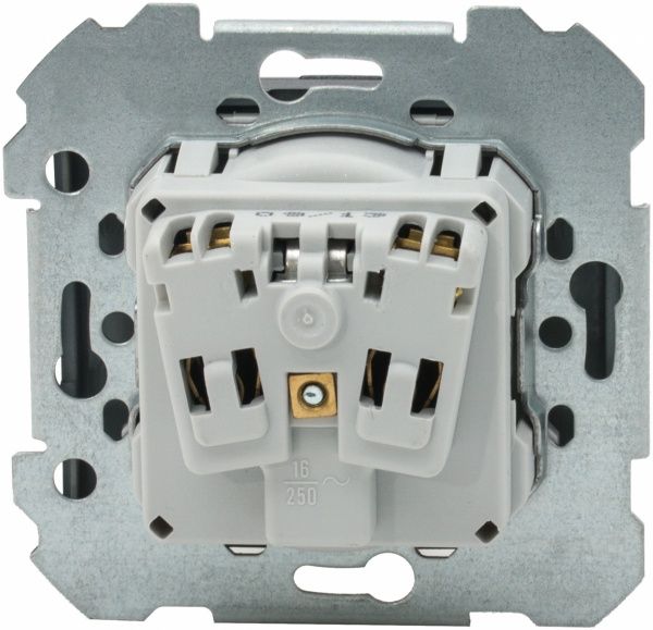 Розетка с заземлением Siemens Iris 2P+Z 16 А 250 В без шторок с крышкой сталь нептун 18813 AN