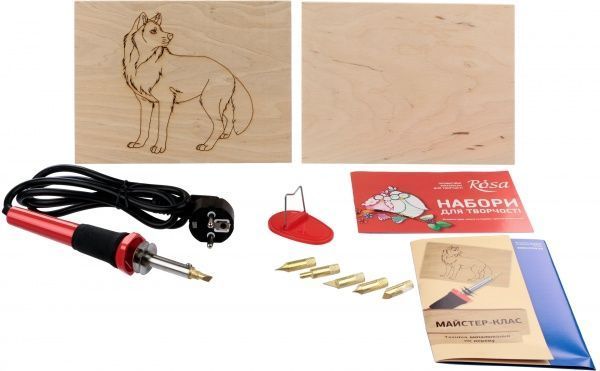 Набор, техника выжигание 5 насадок  Rosa Start
