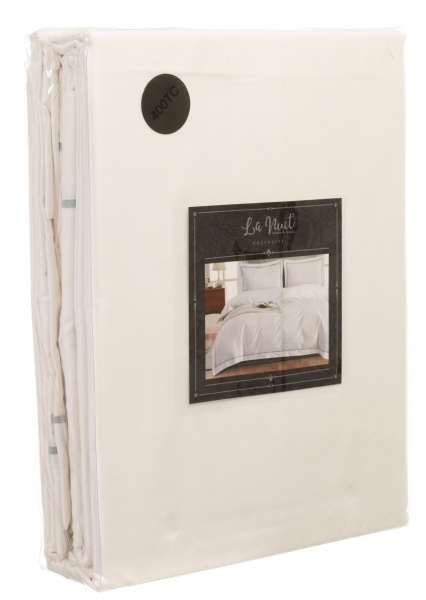 Комплект постельного белья Solid семейный серебряный La Nuit 