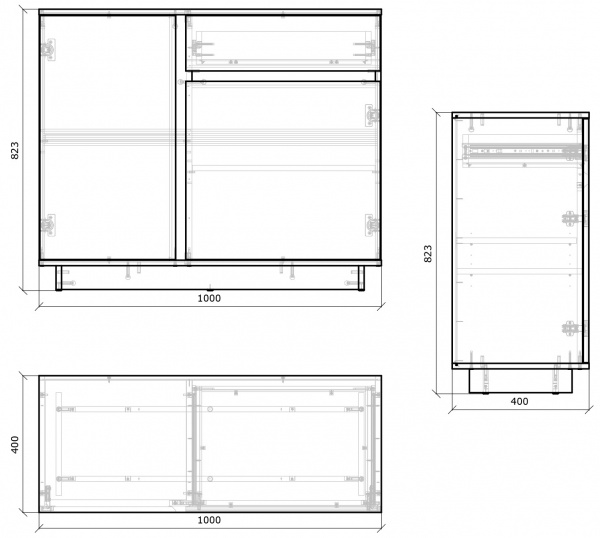 Комод Грейд 2д1ш Concept дуб крафт серый /нимфея альба 