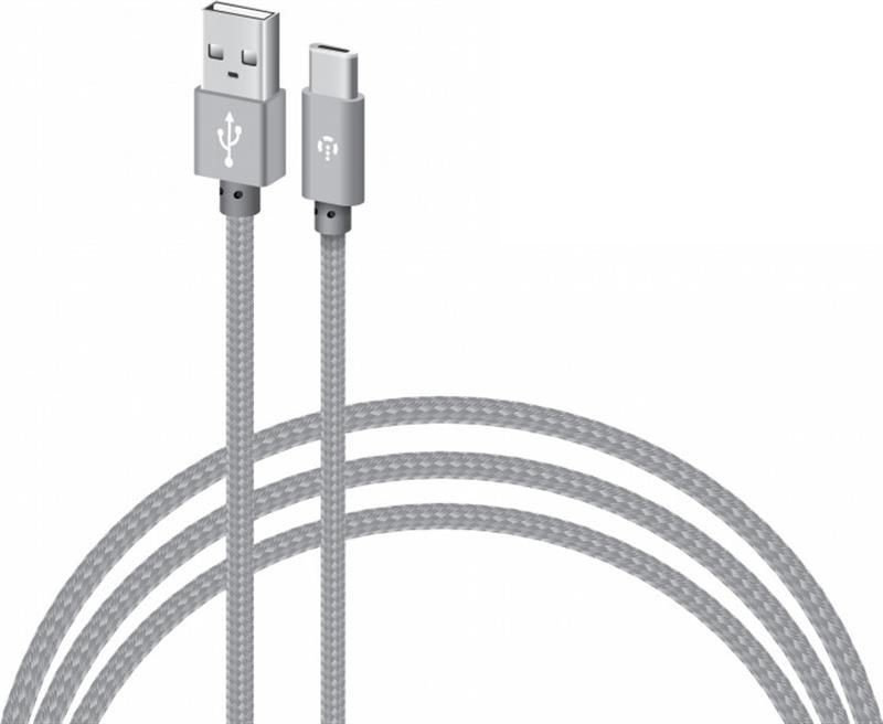 Кабель Intaleo CBGNYT1 USB Type-C 1 м сірий (1283126489136)