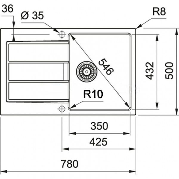 Мойка для кухни Franke S2D 611-78 оборотная сахара 
