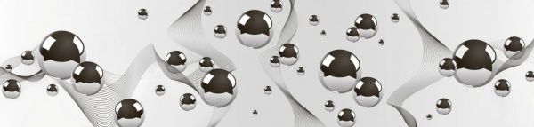 Наклейка на кухонный фартук Zatarga Стальные шары 65x250 см