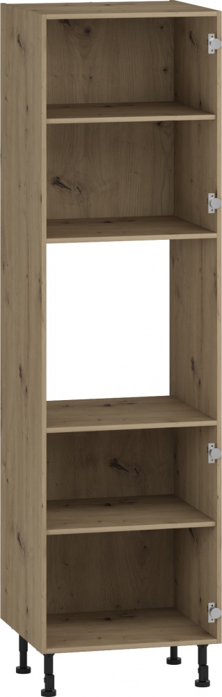 Шкаф под духовку Грейд с распашными фасадами Оптимум 600x2406x560 мм дуб артизан