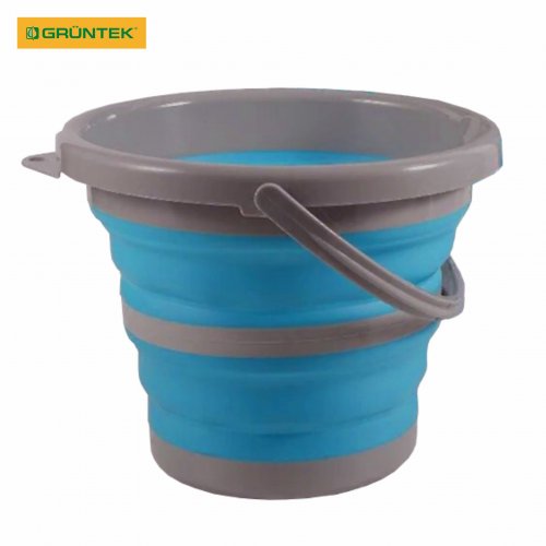 Ведро обычное Gruntek 5 л голубой/серый
