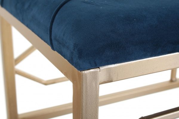 Банкетка декоративная 80х30х39 см синяя 