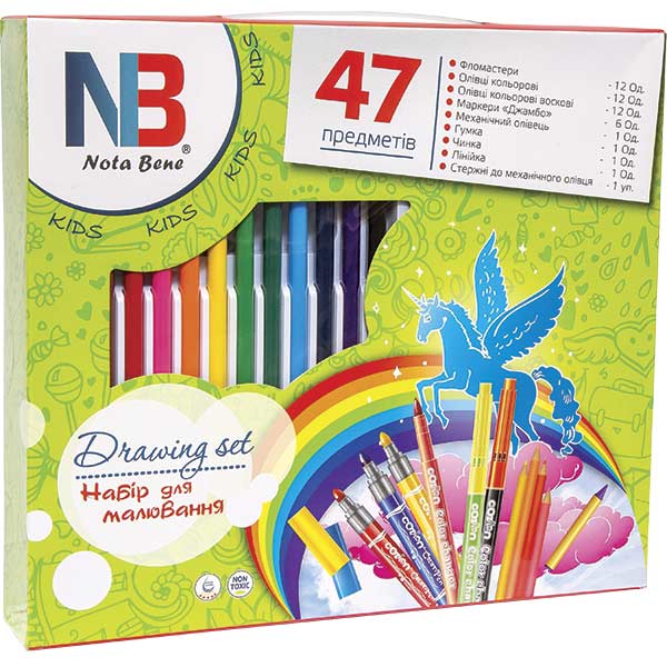 Набір для малювання 47 предметів Nota Bene