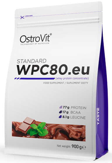 Протеїн Ostrovit STANDARD WPC80.eu шоколад-м'ята 900 г 