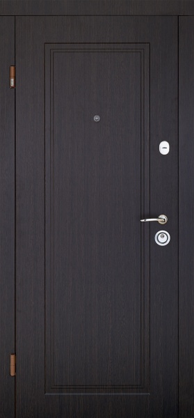 Двері вхідні Abwehr А (513+514) 086R(В+ Днлат) венге темний / дуб немо лате 2050х860 мм ліві