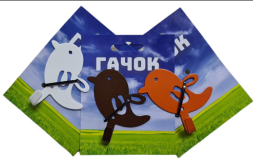 Вешалка-крючок Птичка в ассортименте 71418