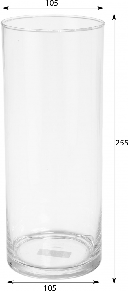 Ваза скляна Wrzesniak Glassworks циліндр 17-5976 25,5 см прозора