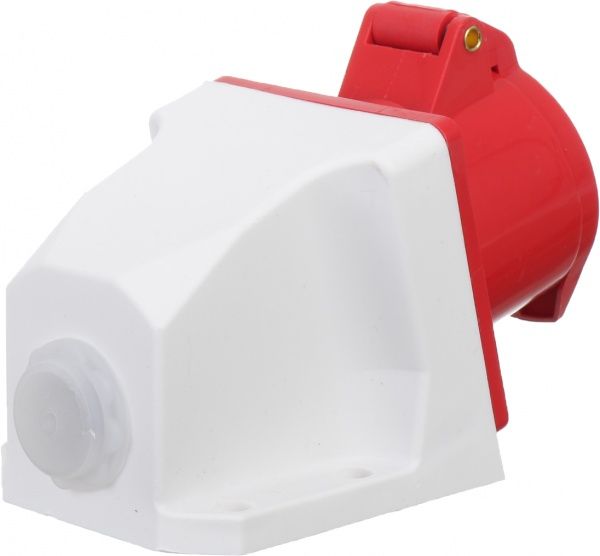 Розетка силовая стационарная с заземлением UP! (Underprice) 3p+PE (114) 380В 16А IP44 серый