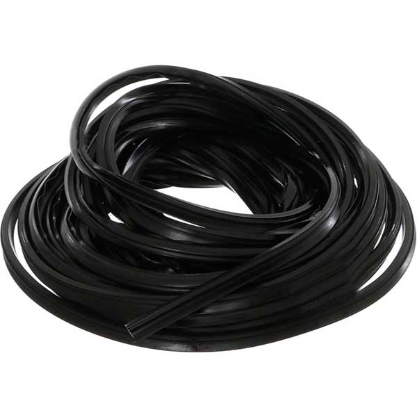 Уплотнитель в паз фигурный Vektor 12 м черный 