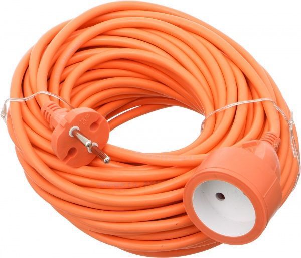 Удлинитель Amperia без заземления 1 гн. оранжевый 20 м AMPERIA20 