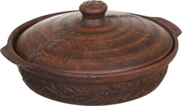 Сковорода з кришкою 23 см димлена різьблена