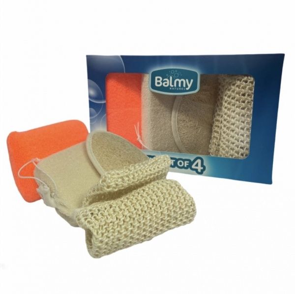 Губка банна Balmy Naturel 4 шт. 02151 