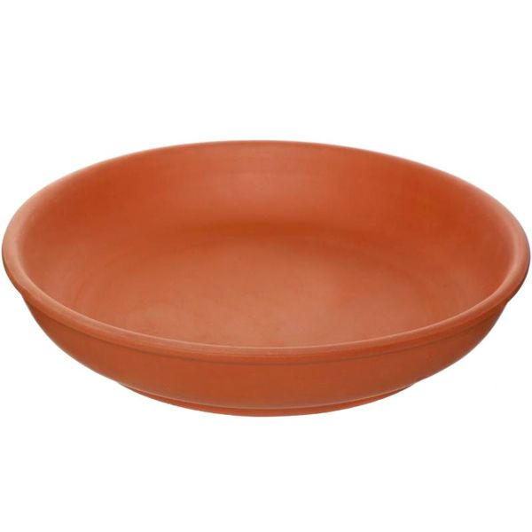 Поддон керамический Каменный цветок 1421 круглый терракот 