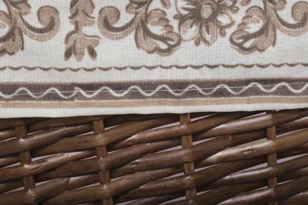 Корзина плетеная с текстилем 38х28х48 см HQ13-52AB-2 