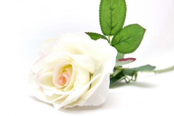 Рослина штучна Троянда, 54 см, біла