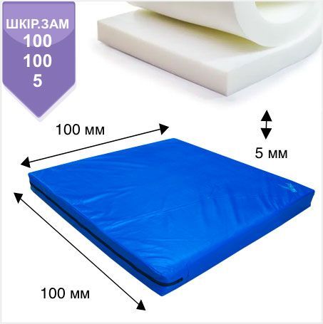 Мат гімнастичний BOYKO SPORT 100x100x5 см bs4012101003 синій