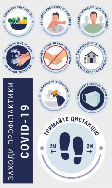 Наклейка Zatarga COVID-19, профилактика Z160012 90x56 см