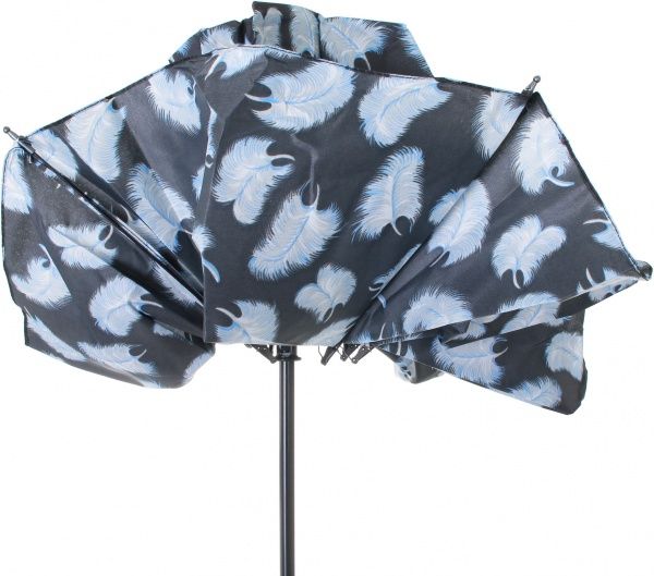 Парасолька Пір'я, складна, півавтомат сірий 
