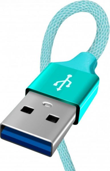 Кабель ColorWay USB - Apple Lightning 2.4А 2 м мятный 