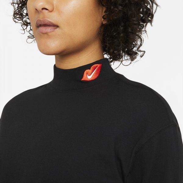 Футболка Nike W NSW TEE LS MOCK LOVE DB9735-010 р.XS черный