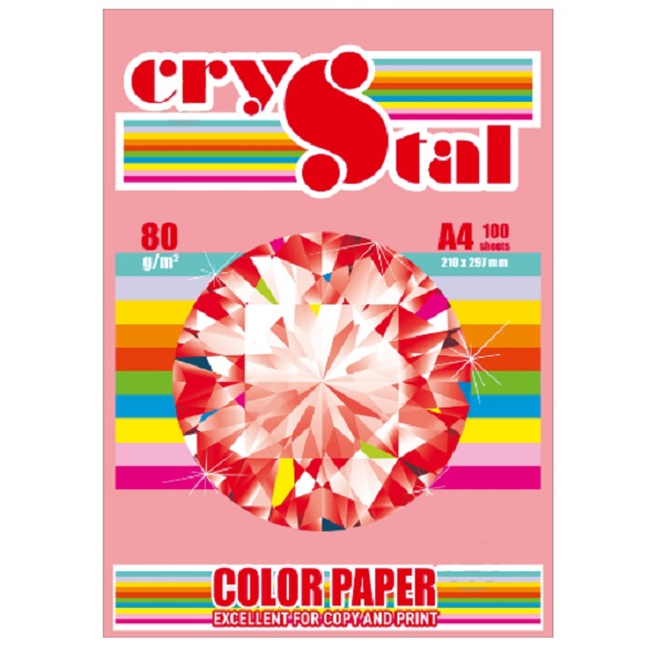 Папір кольоровий Crystal A4 80 г/м Neon Pink 342 рожевий 