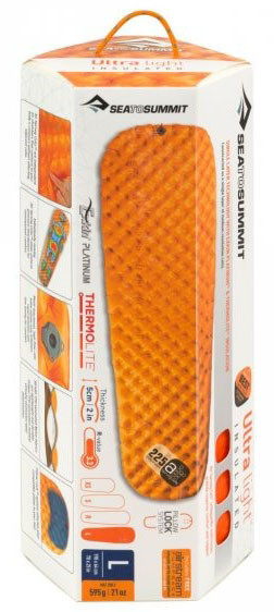 Коврик туристический Sea To Summit Ultralight Insulated Mat Regular STS AMULINS_R 183x55 см оранжевый