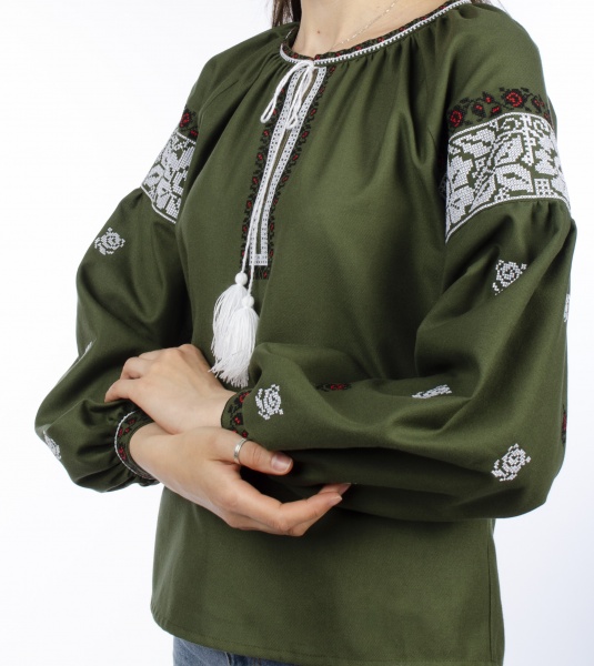 Вышиванка Эдельвика зеленый р. M 157-23/00 