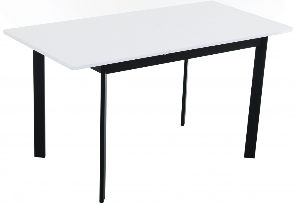 Стіл обідній Ліон 1100(1420)x700x750мм оксид білий/чорний