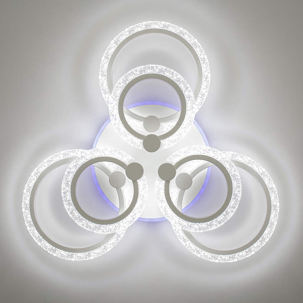 Люстра світлодіодна Luminaria Lily 7x90 Вт LED-модуль біла LILY RGB 90W 7R WHITE/ICE