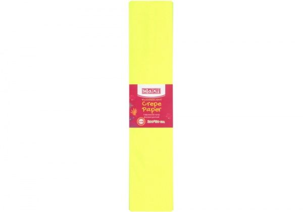 Папір гофрований флуоресцентний 20% 50х200 см жовтий Maxi