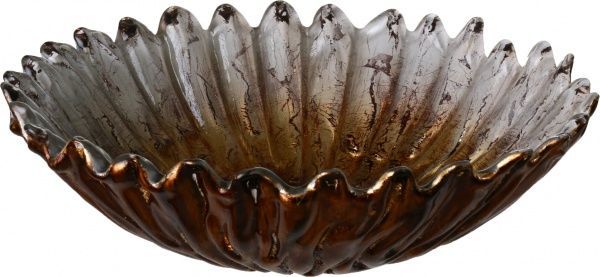 Фруктовница коричневая стеклянная Royal 42 см Antonio Tammaro