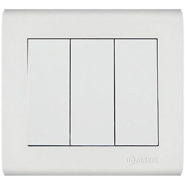 Выключатель трехклавишный Makel Manolya без подсветки 10 А 250В белый 41001091