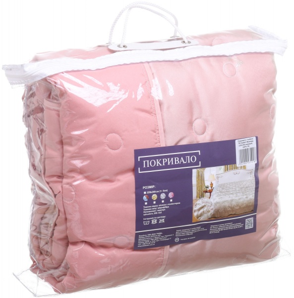 Покривало Жаккард 220x240 см Zastelli рожевий 