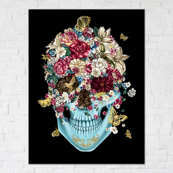 Постер Skull in love 75x100 см Brushme 