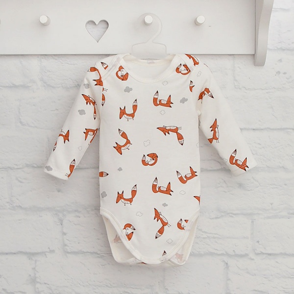 Боди детское унисекс Blanka Лисичка р.80 бежевый 110122 