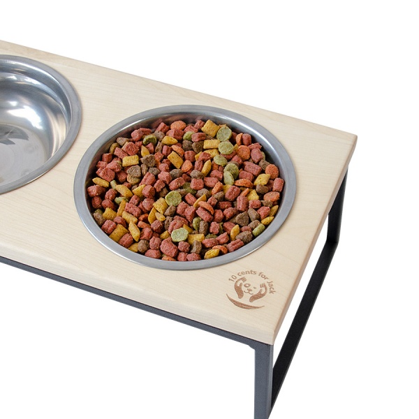 Підставка з мисками 10 центів для Джека №3 S потрійна 3х450 мл чорний